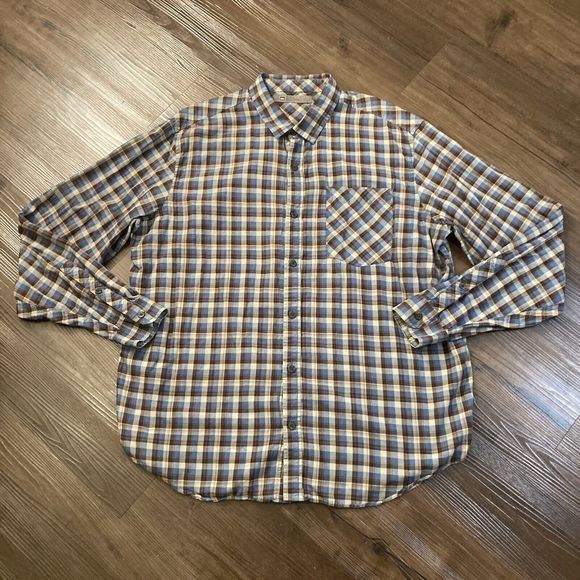 REI Cooperative Shirt Men's Brown Plaid Extra Large Long Sleeve Button Down - Picture 1 of 12